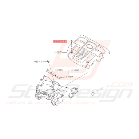 Clips écope d'admission Subaru WRX STI 08-02/09 FORESTER 05-0742339