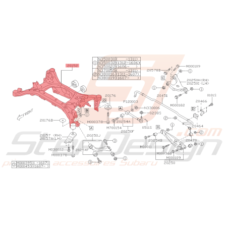 Berceau Arrière Origine Subaru 2013 - 201942363