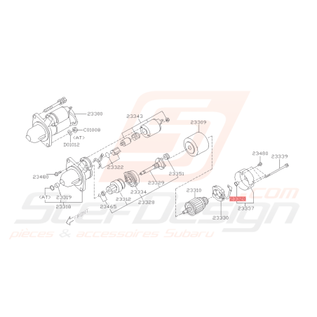 Roulement de Démarreur Origine Subaru GT 07/97-00 WRX 08-10 BRZ 13-19 FORESTER 97-02/05-0742366