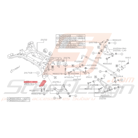 Support de Châssis Train Arrière Origine Subaru BRZ 2013 - 201942370