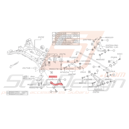 Tirant Latéral Arrière Origine Subaru BRZ GT86 2013 - 201942374