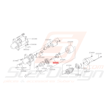 Arbre d'Engrenage Démarreur Origine Subaru WRX 08-10 BRZ 13-19 FORESTER 05-0742383