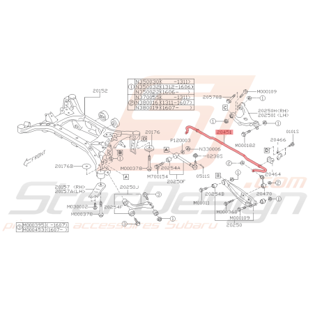 Barre Stabilisatrice Arrière Origine Subaru BRZ 2013 - 201642390