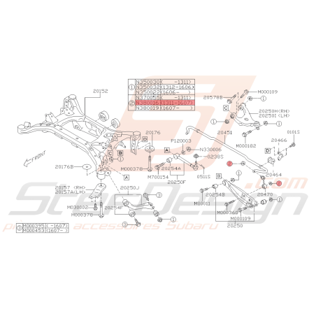 Ecrou Origine Subaru STI 11/2013 - 2014 BRZ 12/2013 - 06/201642400