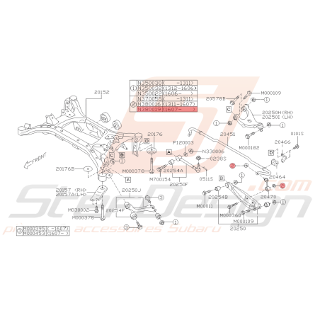 Ecrou Origine Subaru BRZ 07/2016 - 201942404