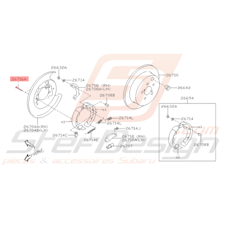 Broche mâchoires de frein Origine Subaru BRZ 2013 - 2019 / Toyota GT 8642410