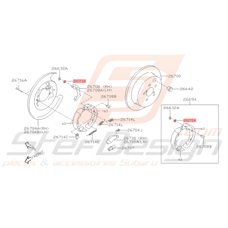 Ressort de Frein Arrière Origine Subaru BRZ 2013 - 201942414