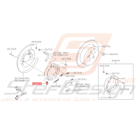 Ressort de Frein Arrière Origine Subaru BRZ 2013 - 201942416