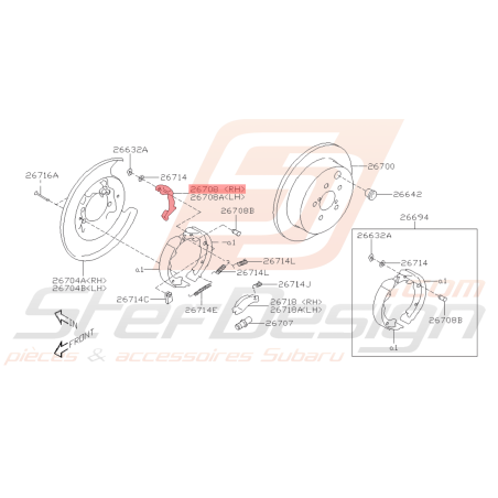 Levier de Stationnement Origine Subaru BRZ 2013 - 201942417