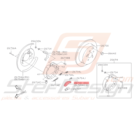 Renforts de Frein Origine Subaru BRZ 2013 - 201942427