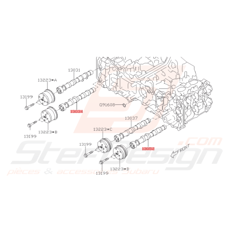 Arbre à cames échappement Subaru BRZ /Toyota GT86 BVA/BVM42443