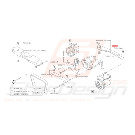 Support Couvercle collecteur Origine Subaru FORESTER 05-0742450