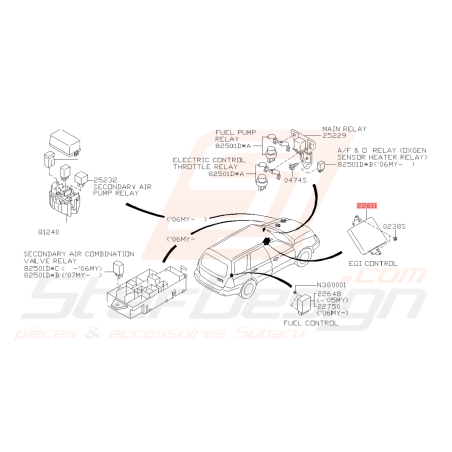 Calculateur Origine Subaru FORESTER Turbo 2005-200742466