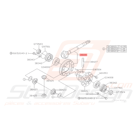 Couple Conique Avant Différentiel Origine Subaru WRX 08-10 FORESTER 05-0742486