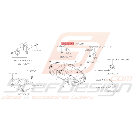 Capteur Coussin Airbag Origine Subaru BRZ 2017 - 201942492