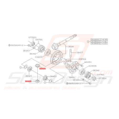 Pignon Différentiel Origine Subaru GT 93-00 WRX 01-10 STI 01-02 FORESTER 05-0742496