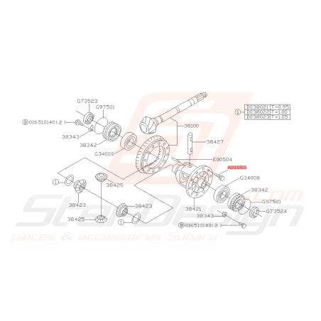 Vis Carter Différentiel Origine Subaru GT 93-00 WRX 01-10 FORESTER 05-0742502