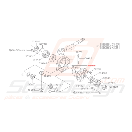Goupille axe différentiel Origine Subaru GT 93-00 WRX 01-10 STI 01-02 FORESTER 05-0742503