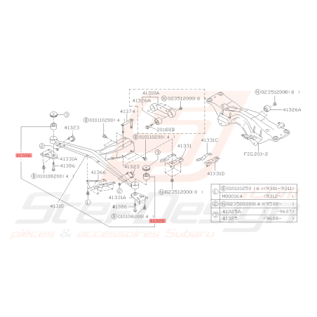 Silent Bloc Support Moteur Origine Subaru GT 96-00 FORESTER 05-0742518