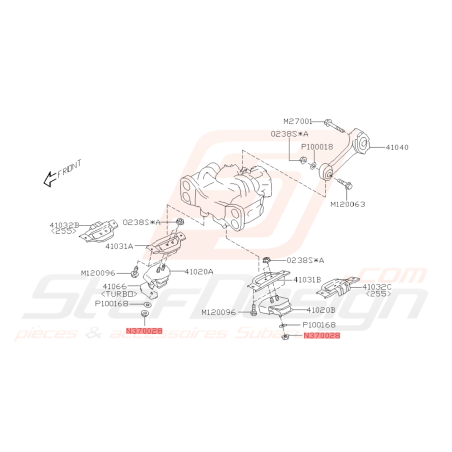 Écrou Support Moteur inférieur GT 94-00 WRX/STI 01-14 FORESTER 97-02/05-07 BRZ 13-1942561