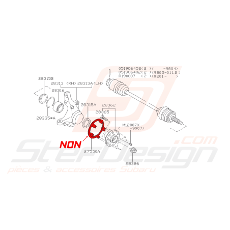 Moyeu Avant Avec ABS Subaru Impreza GT 1993 - 200042579