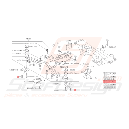 Vis de fixation Origine Subaru GT WRX STI BRZ FORESTER42580 Vis de fixation Origine Subaru GT WRX STI BRZ FORESTER42580