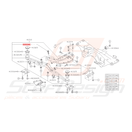 Boulon Origine Subaru FORESTER Turbo 2005-200742585