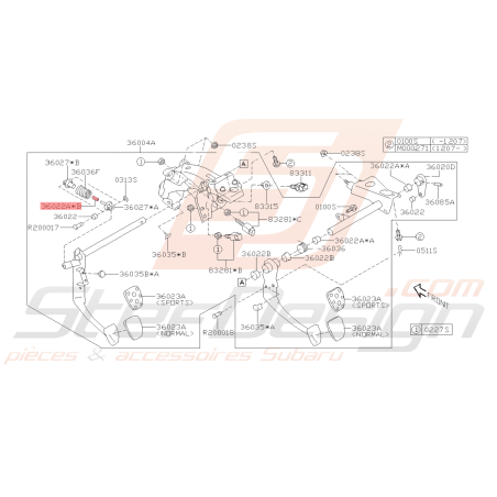 Manchon Pédale Accélérateur Origine Subaru GT 93-00 WRX STI 01-14 BRZ 13-1942600
