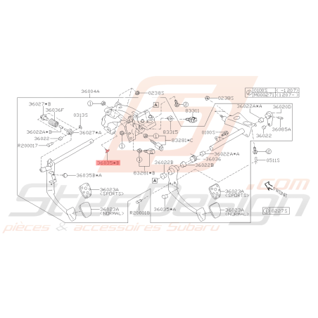 Butée Pédale Accélération Origine Subaru GT 93-00 WRX STI 01-14 BRZ 13-1942608