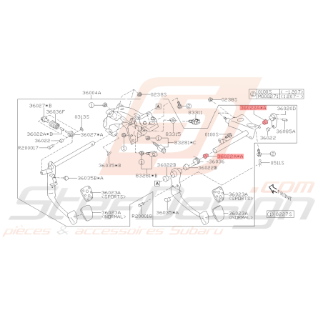 Manchon pédale Accélérateur Origine Subaru GT 98-00 WRX STI 01-14 BRZ 13-1942639