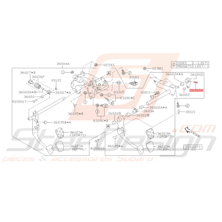 Broche de Ressort Origine Subaru GT 96 - 00 WRX STI 01 - 14 BRZ 13 - 1942640