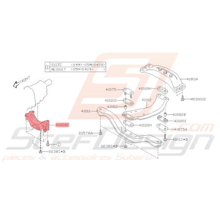 Support Boite de Vitesse Origine Subaru LEGACY 200542658