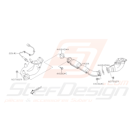 Schéma Joint D'échappement Origine Subaru FORESTER Turbo 05-0742671