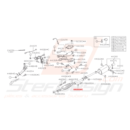 Silent Bloc d'échappement Origine Subaru Forester Turbo 97-02/05-0742709