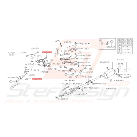 Vis échappement origine Subaru STI 01-19 WRX 01-10 GT 93-00 Forester Turbo 97-02/05-0742714