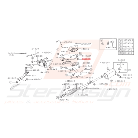 Écrou échappement down pipe/intermédiaire GT WRX STI BRZ GT86 Forester Turbo 97-02/05-0742724