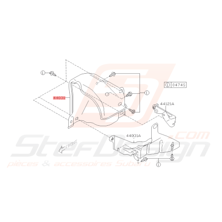 Tole pare chaleur turbo origine subaru GT 97-00 WRX 01-07 et STI 01-05 Forester Turbo 05/00-02  / 05-0742735