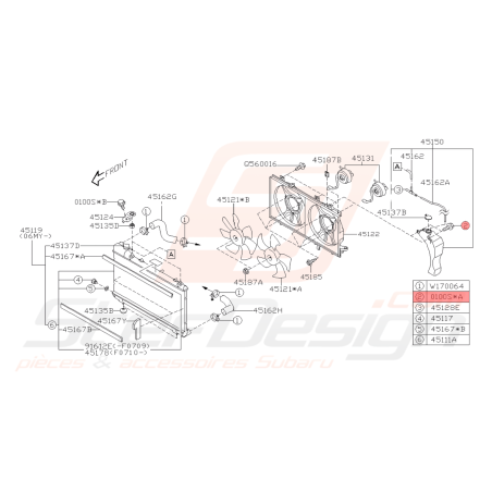 Vis fixation Origine Subaru GT 93-00 WRX STI FORESTER 97-02/05-0742739