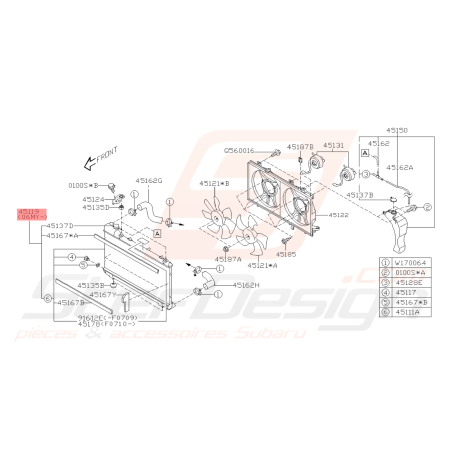 Radiateur Origine Subaru FORESTER Turbo 2006 - 200742742