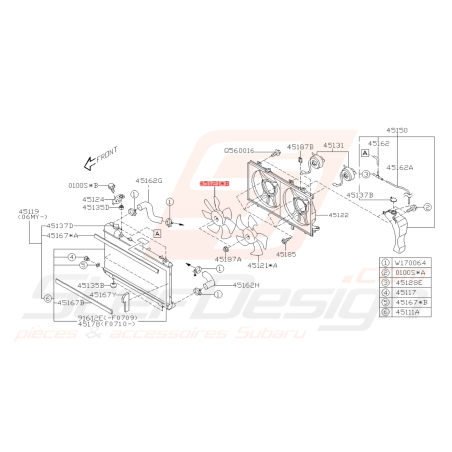 Hélice de climatisation Origine Subaru WRX/STI 01-07 Forester 03-0742744