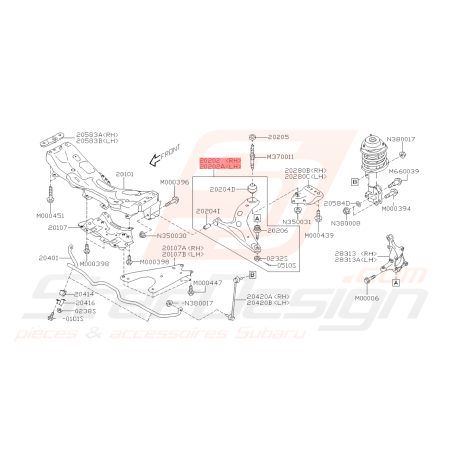 Triangle Inférieur Avant Origine Subaru XV 201842776