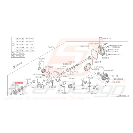 Joint spi Origine Subaru XV 201842777