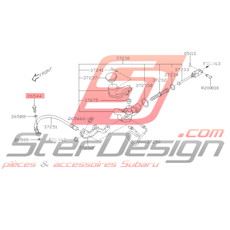 Vis banjo étrier frein arrière Origine Subaru FORESTER 97-02 GT 93-00 WRX STI 01-14 BRZ 13-1942820