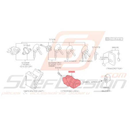 Bloc Verrou Electrique Direction Origine Subaru BRZ 2013 - 201942850