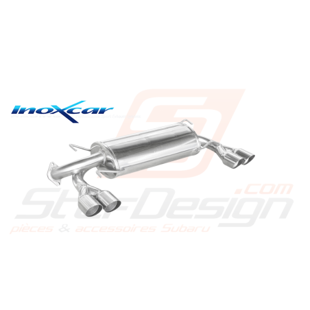 Silencieux Inoxcar Subaru STI 2008-2010 / 2 sorties diamètre 80mm Racing homologué42911
