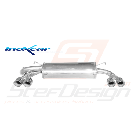 Silencieux Inoxcar Subaru STI 2008-2010 / 2 sorties diamètre 80mm X-RACE Black homologué42915