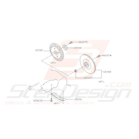 Schéma Volant Moteur Origine Subaru FORESTER Turbo 2005-200742940