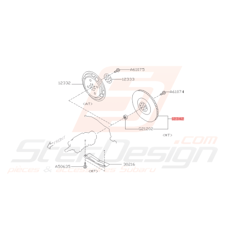 Volant Moteur Origine Subaru WRX 2006-2010 FORESTER 2005-200742944