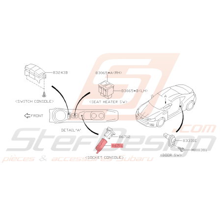Prise Allume Cigare Origine Subaru WRX STI 2008 - 2014 BRZ 2013 - 201942951