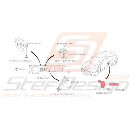 Contacteur de Porte Origine Subaru BRZ 2013 - 201942952